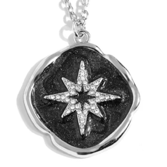 Paparazzi Jewelry - 🌟💫🌟 “SOARING STARS” - BLACK WHITE RHINESTONE SILVER STAR NECKLACE - PAPARAZZI❗️